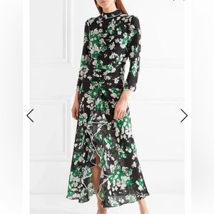 RIXO London Lucy Floral Silk Crepe de Chine Midi Dress
